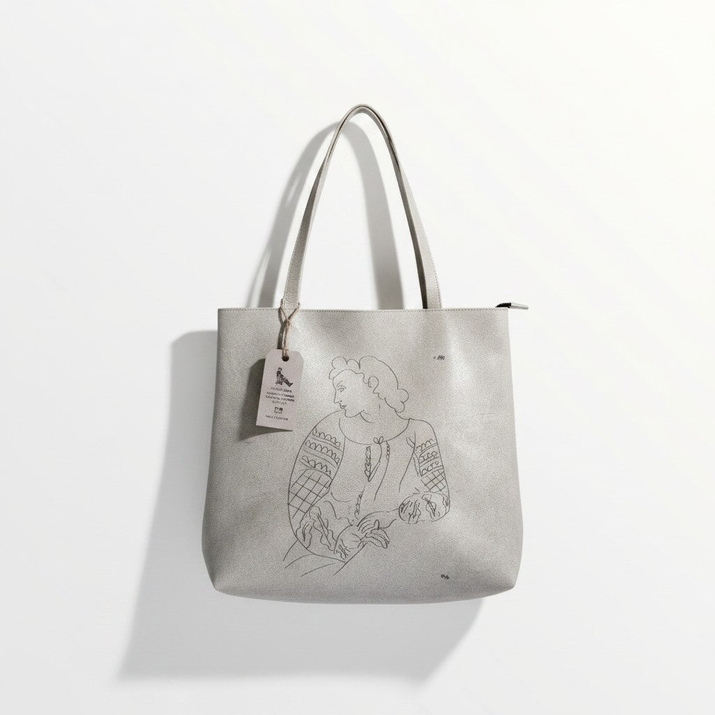 Large Blouse Roumain Leather Tote Bag