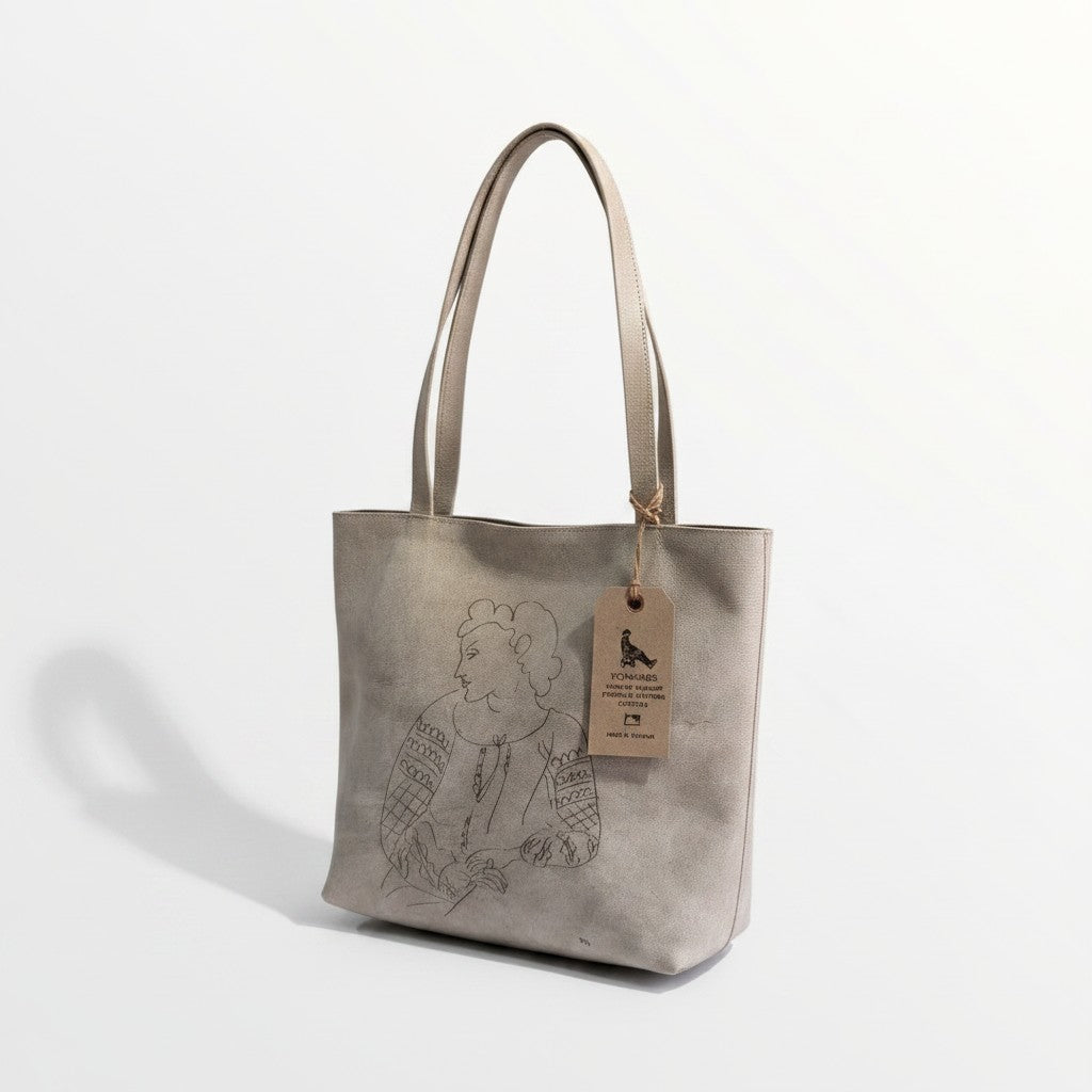 Large Blouse Roumain Leather Tote Bag