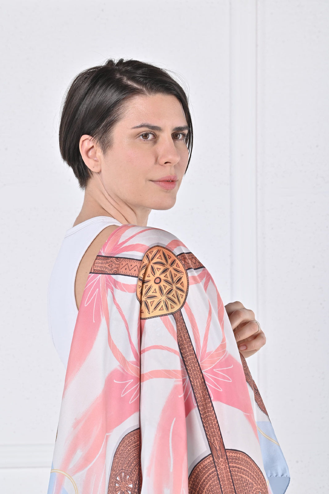 Wings Silk Twill Scarf 90×90 cm