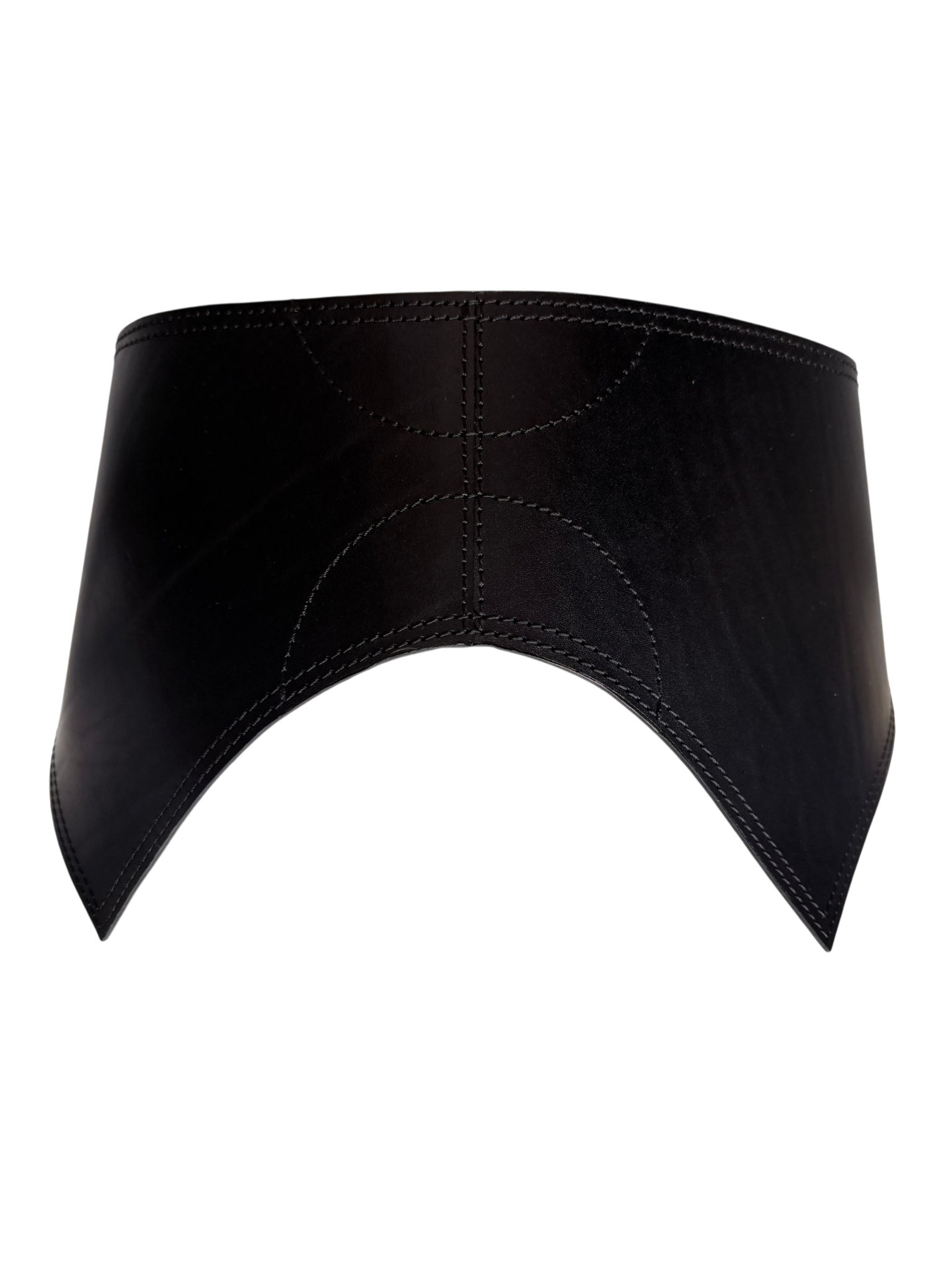 Black Leather Corset Waist Belt