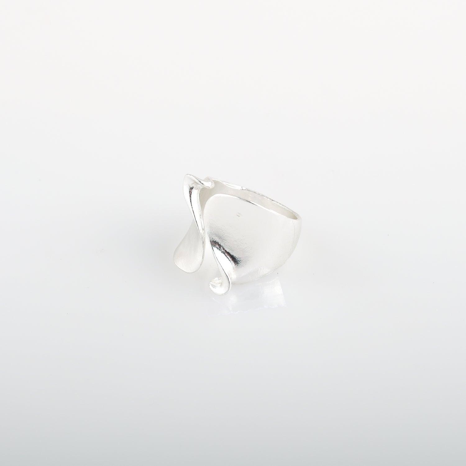 Negative Space sterling silver ring.