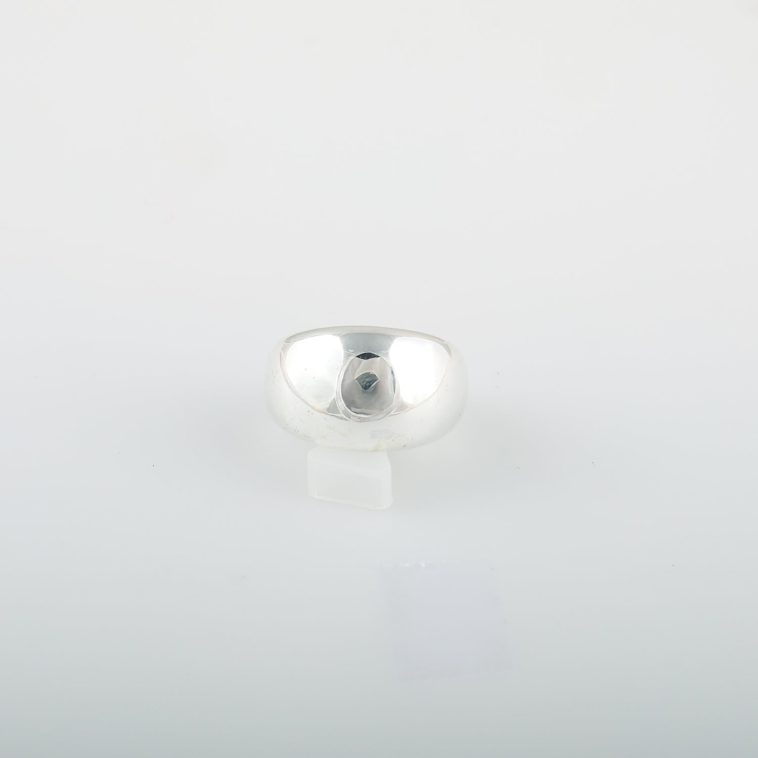 Minimalist dome ring in sterling silver.