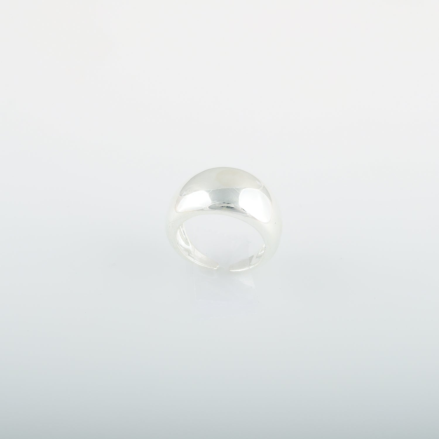 Minimalist dome ring in sterling silver.
