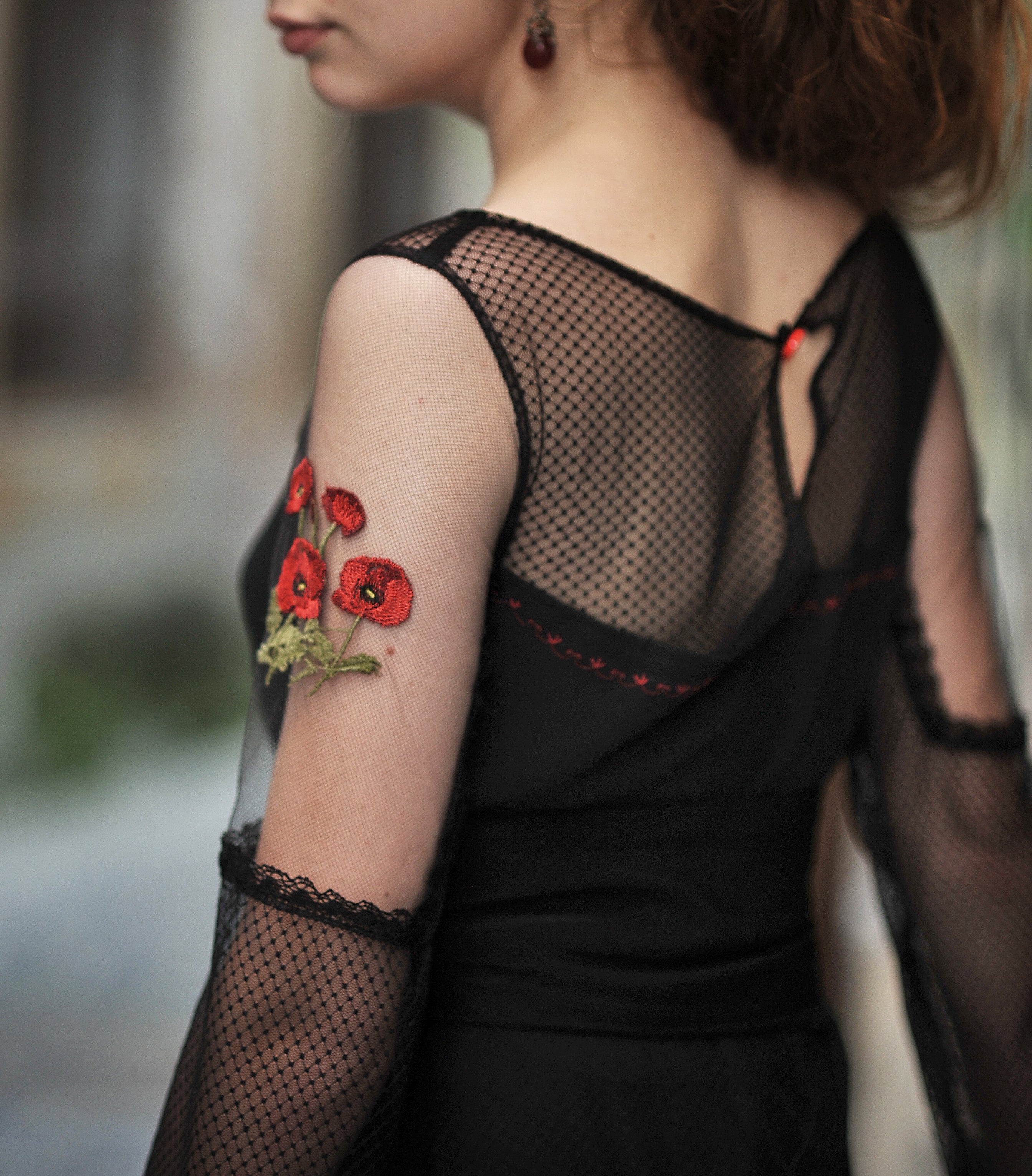 POPPY FIELD FOREVER – BLACK DRESS