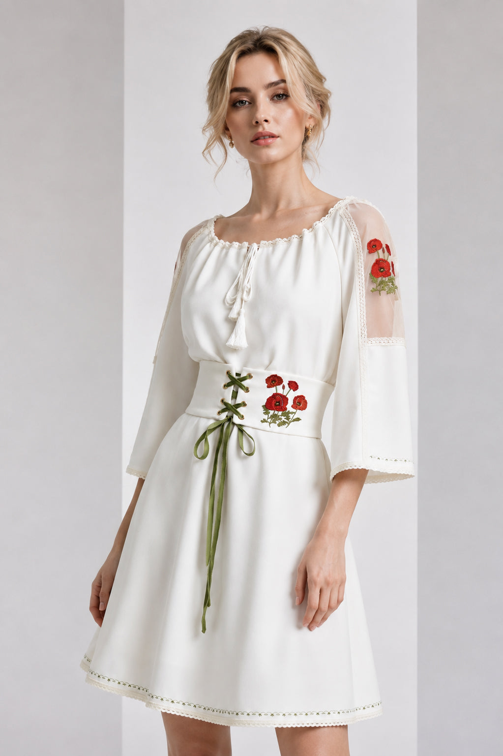 POPPY FIELD FOREVER – IVORY DRESS