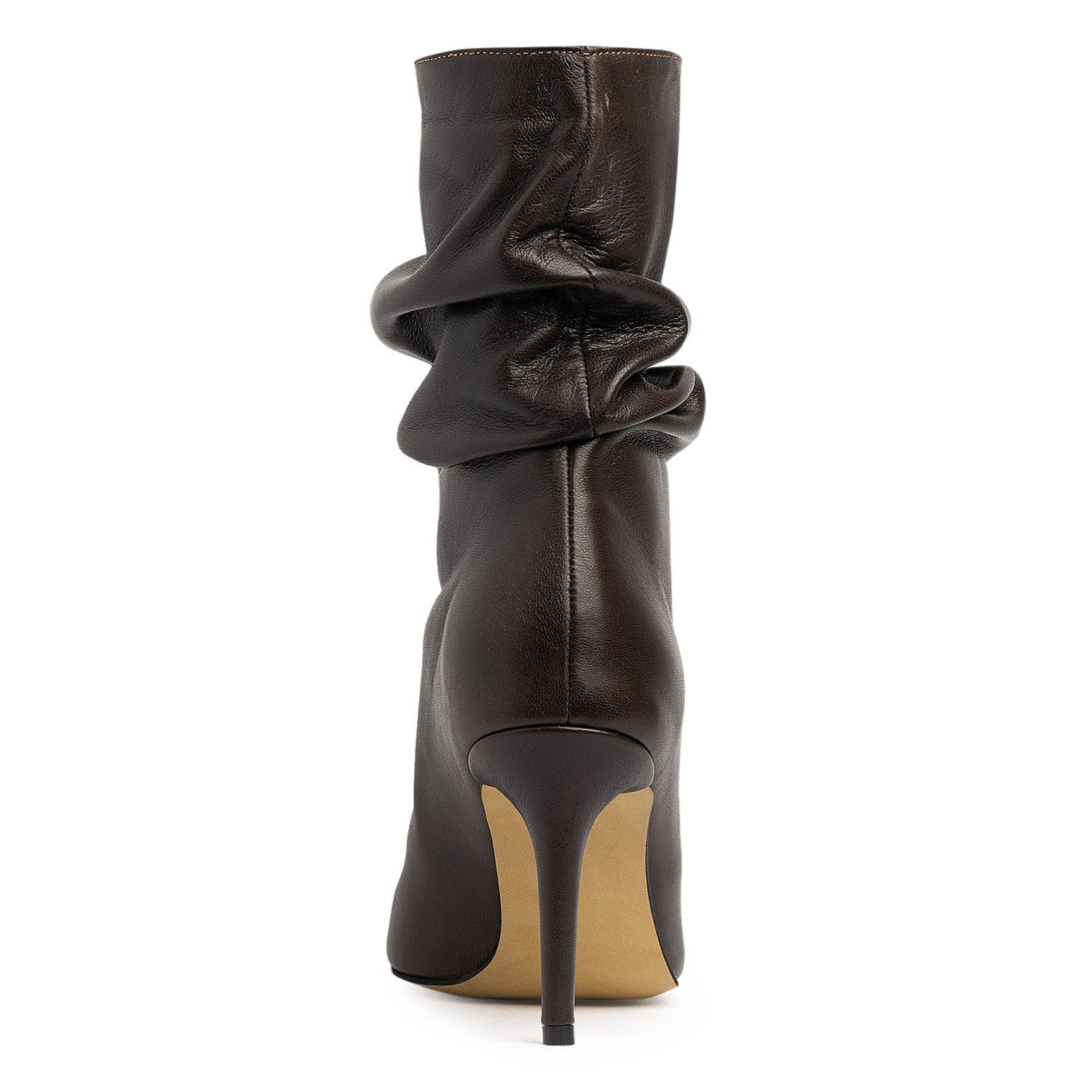 Lunaire Espresso Brown Nappa Leather Ankle Boots