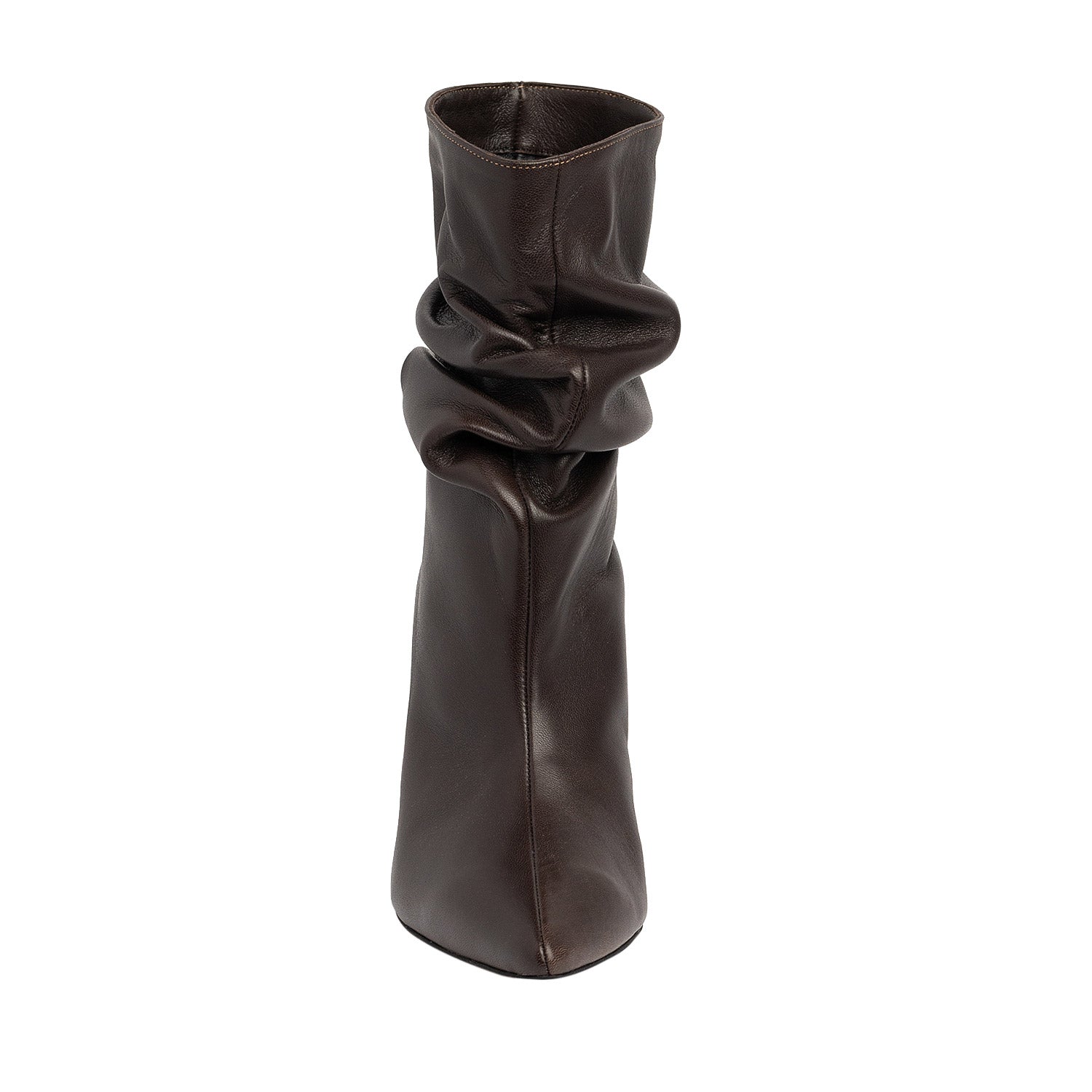 Lunaire Espresso Brown Nappa Leather Ankle Boots