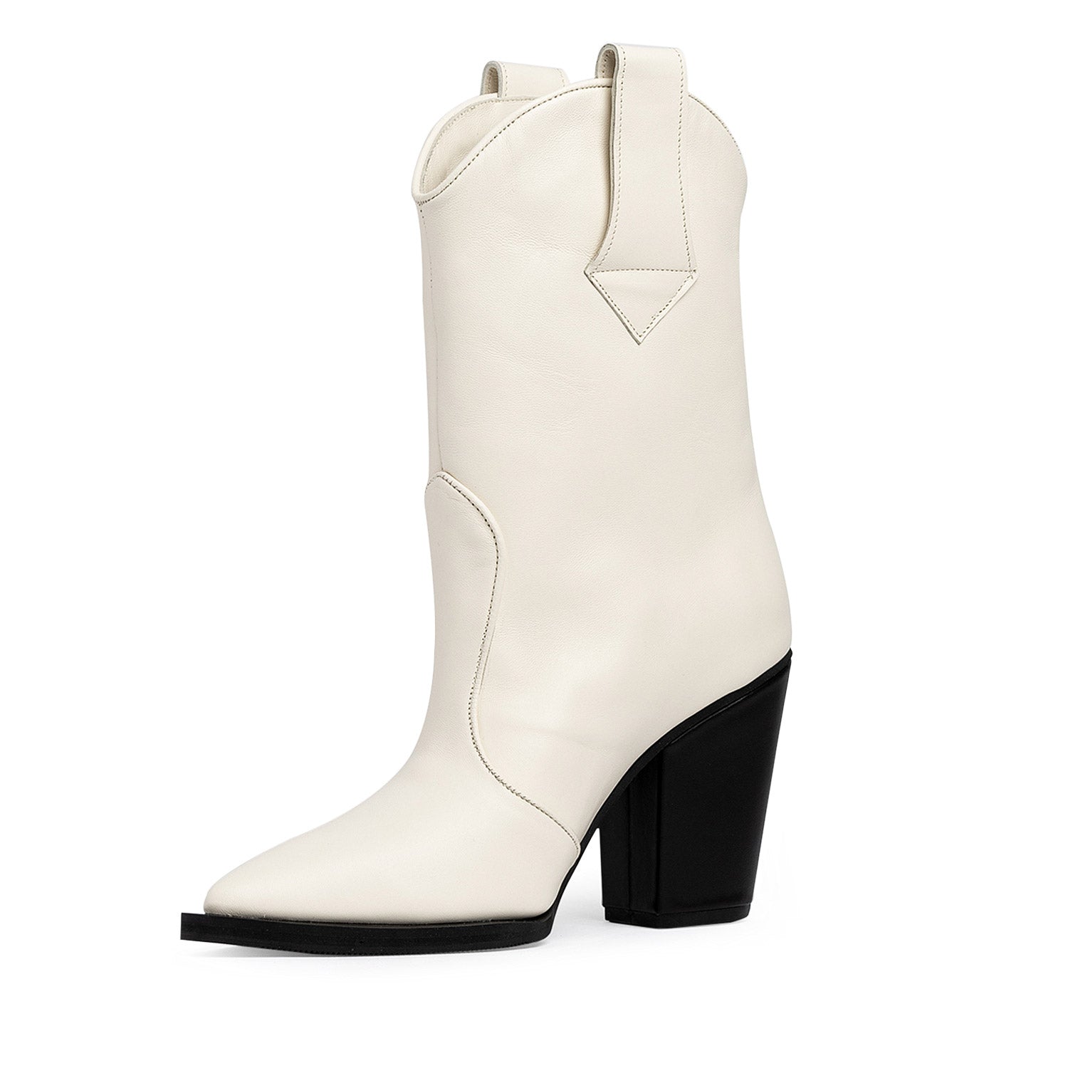 Subtlety Cloud Dancer Nappa Leather Cowboy Boots