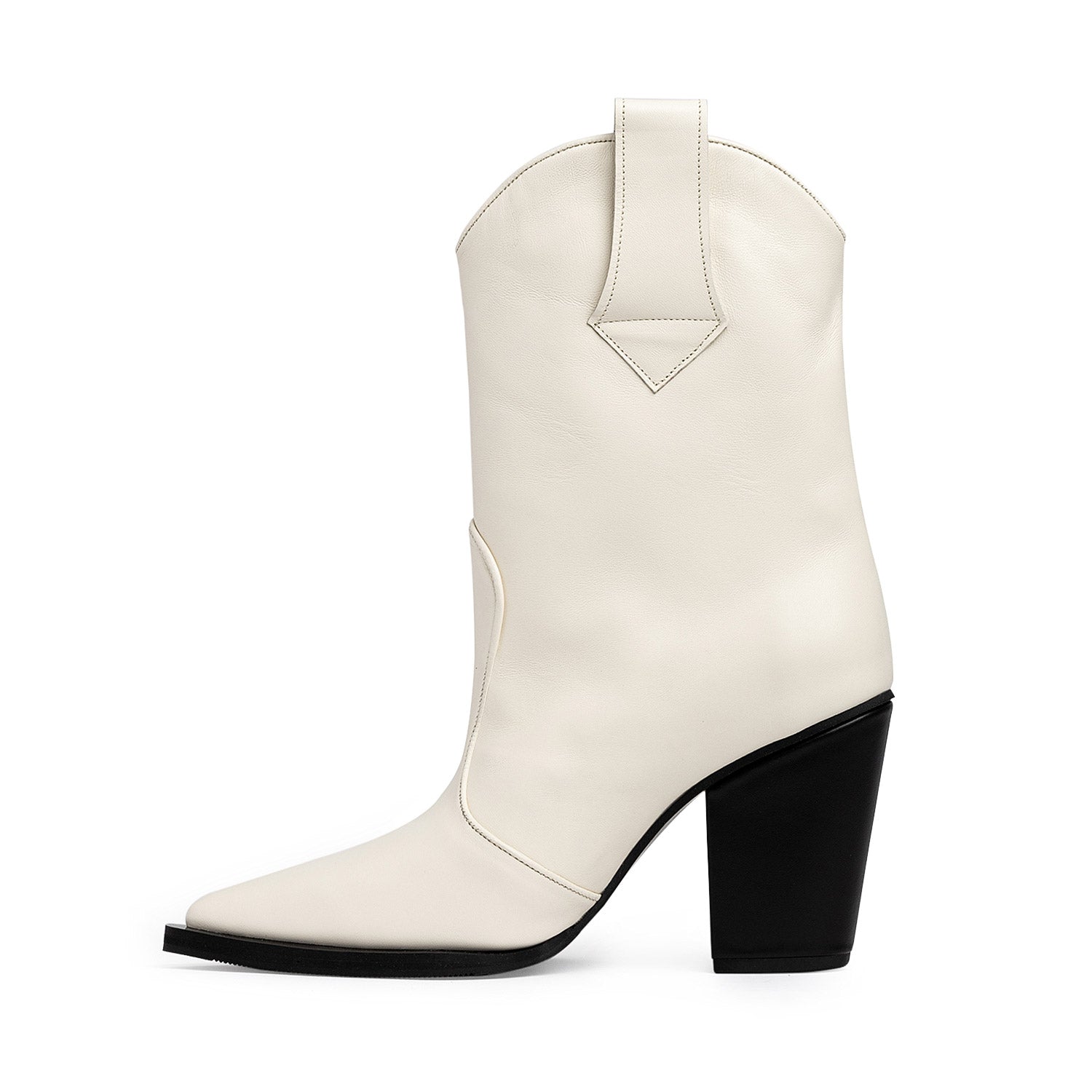 Subtlety Cloud Dancer Nappa Leather Cowboy Boots