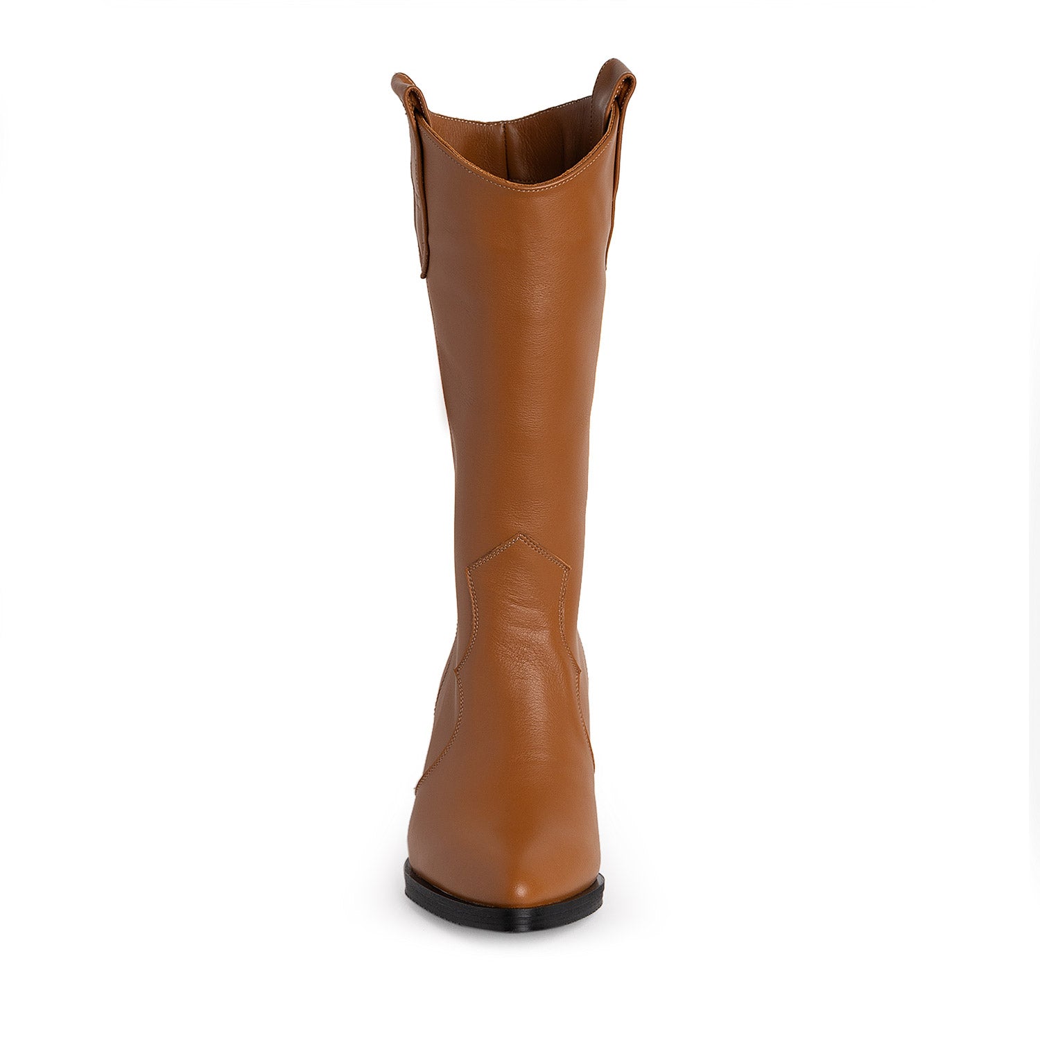 Effortless Poise Camel Nappa Leather Cowboy Boots