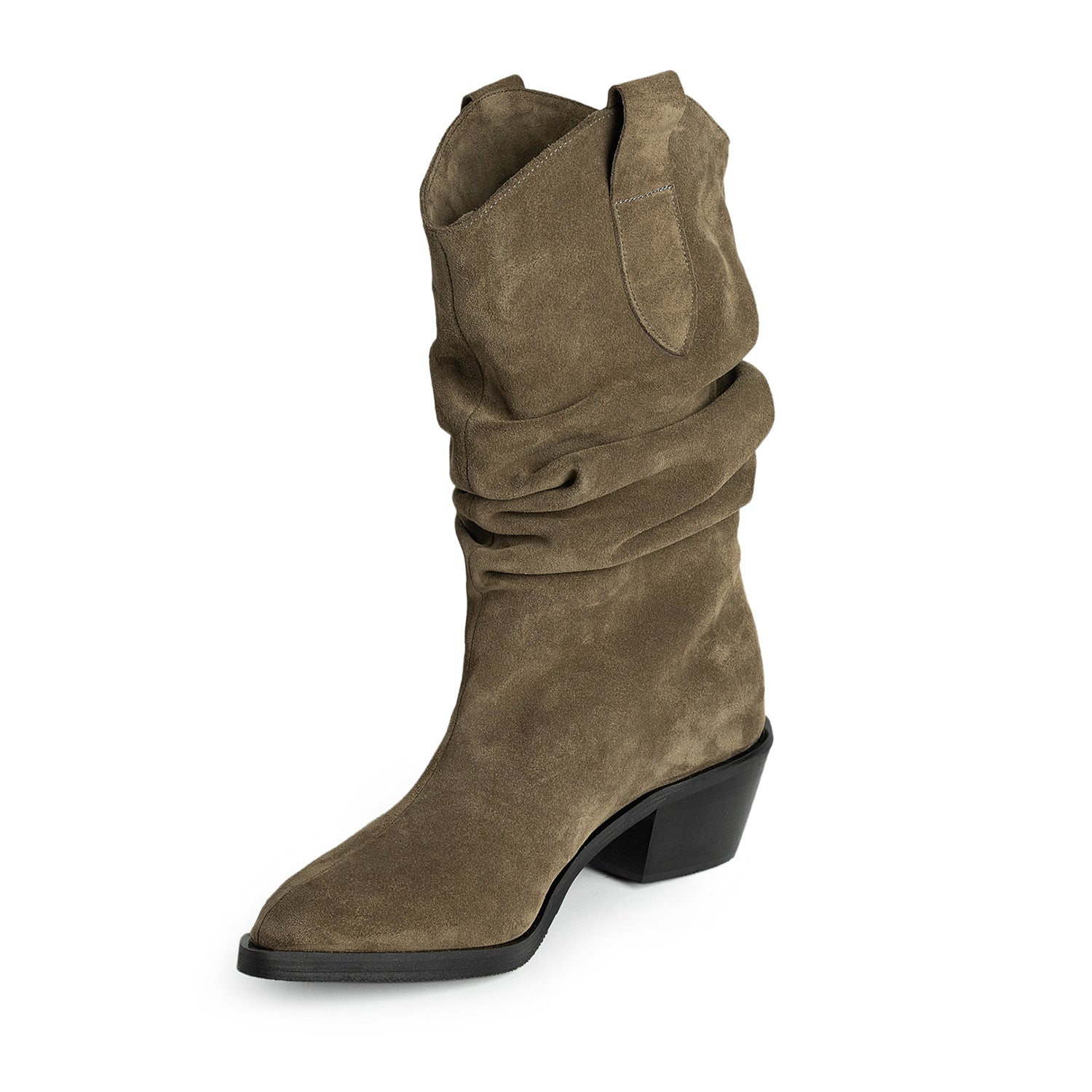 Muse Dusty Olive Suede Cowboy Boots