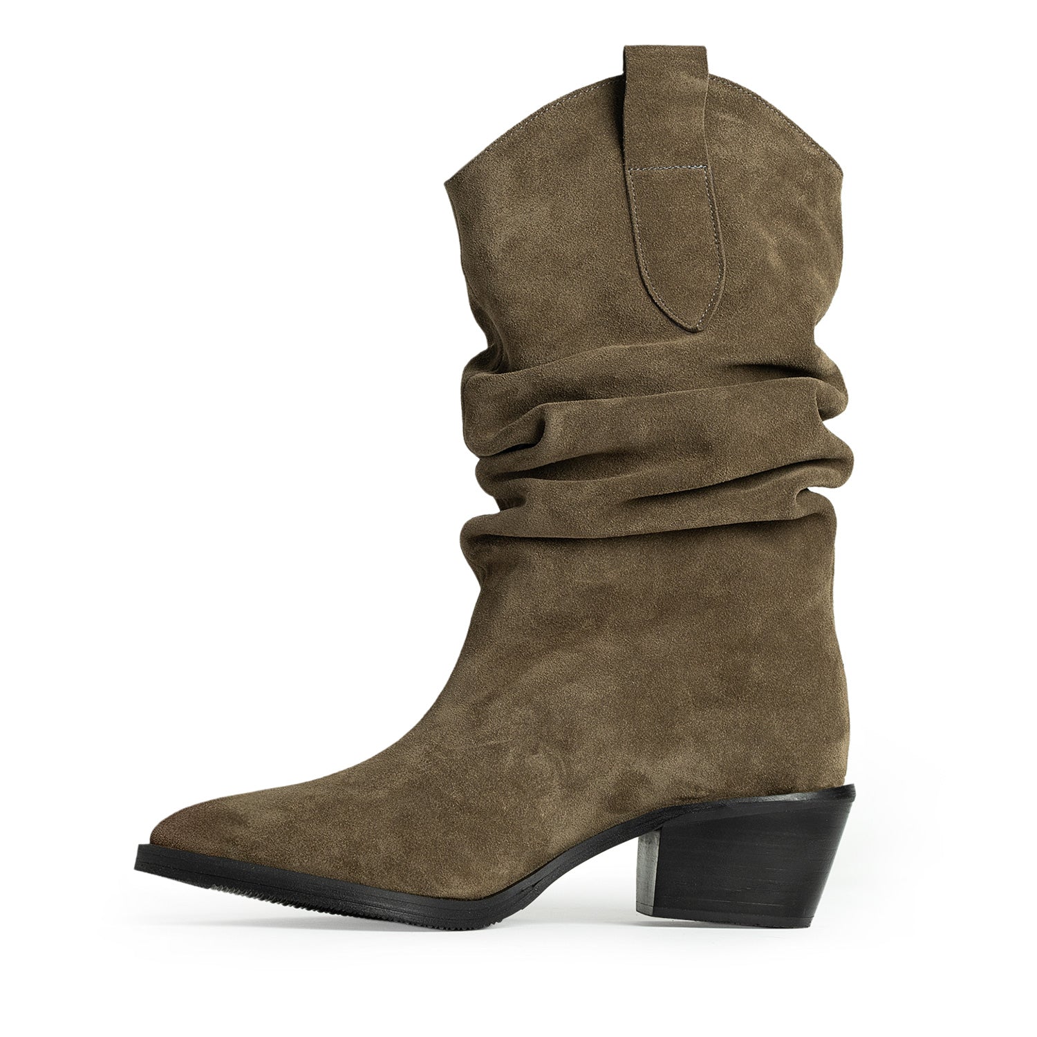 Muse Dusty Olive Suede Cowboy Boots
