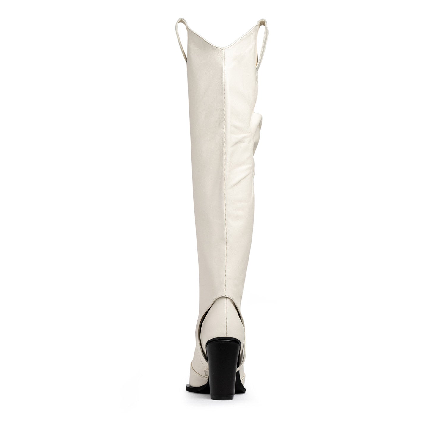 Hello Can You Hear Me Cloud Dancer Nappa Leather Cowboy Boots