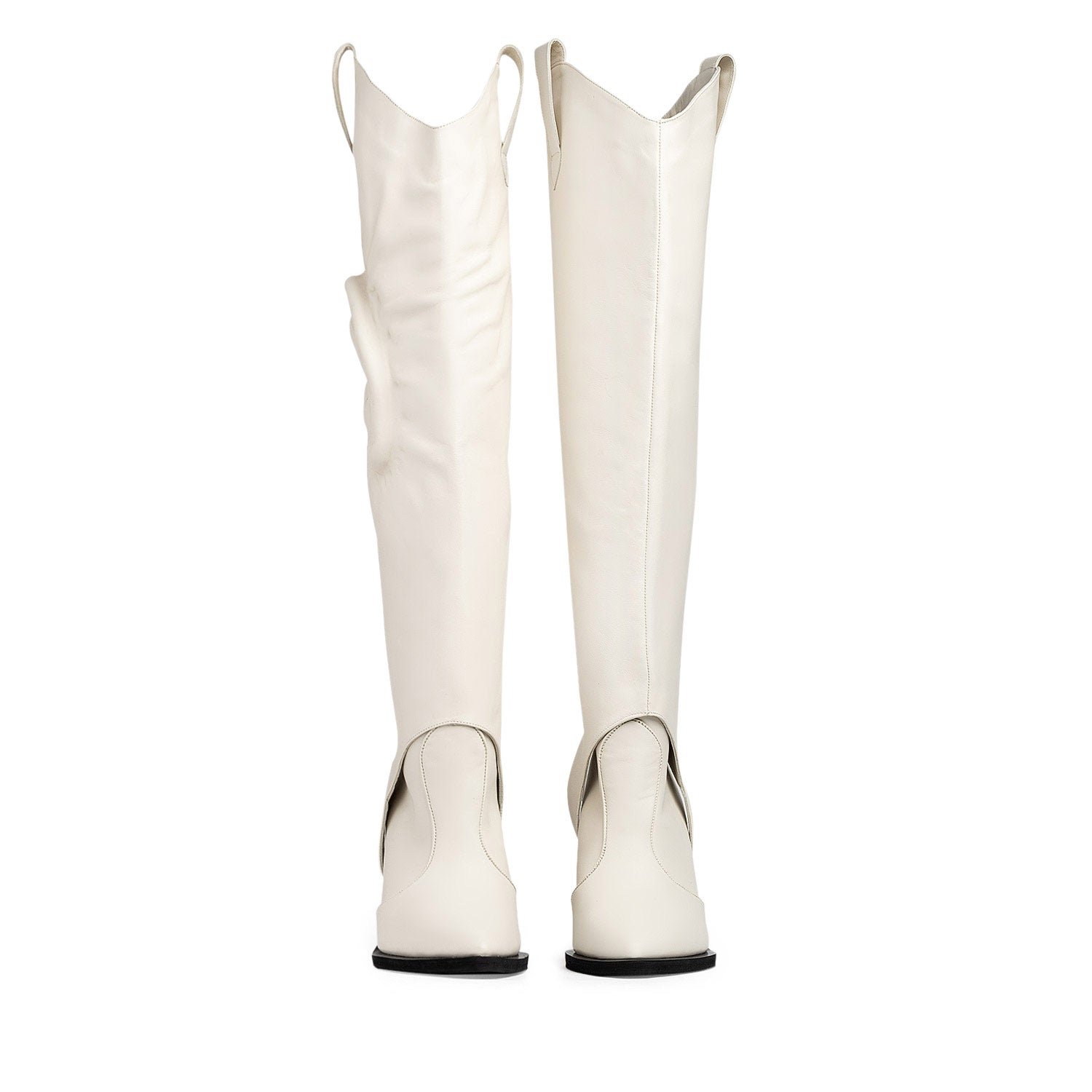 Hello Can You Hear Me Cloud Dancer Nappa Leather Cowboy Boots