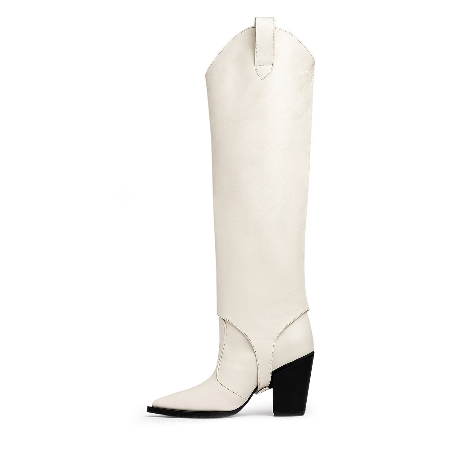 Hello Can You Hear Me Cloud Dancer Nappa Leather Cowboy Boots