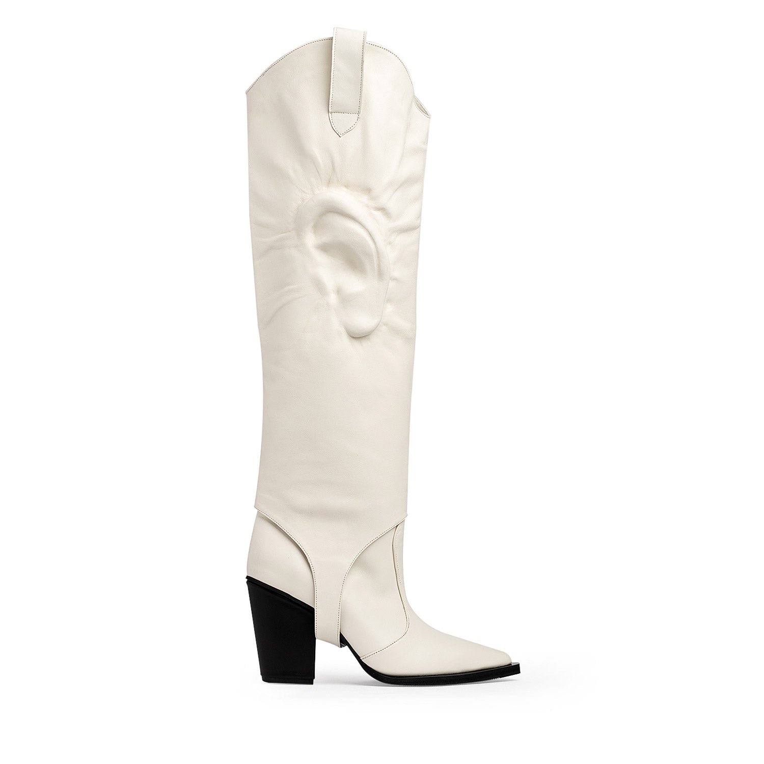 Hello Can You Hear Me Cloud Dancer Nappa Leather Cowboy Boots