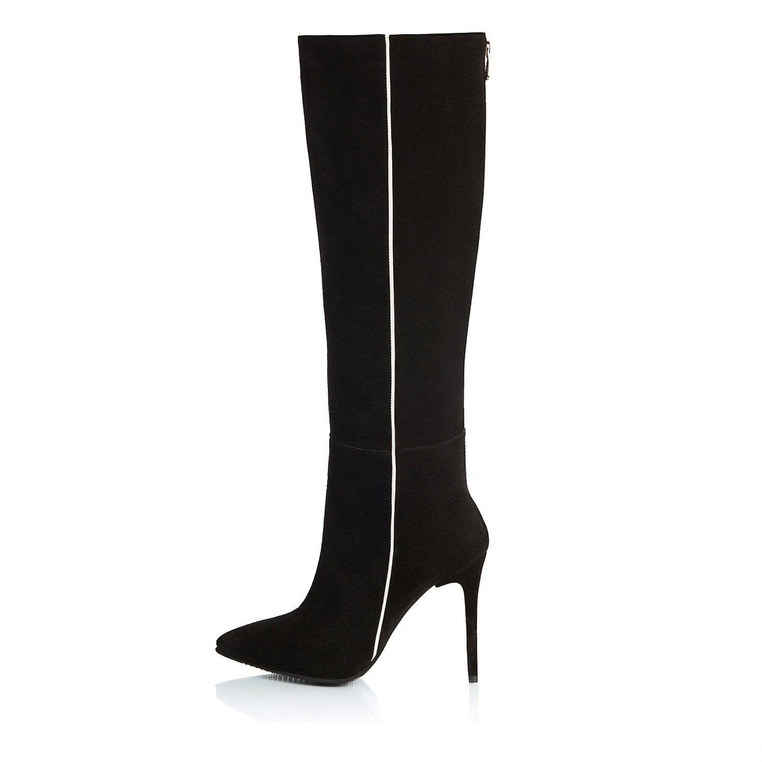 Neon Night Black Suede Boots