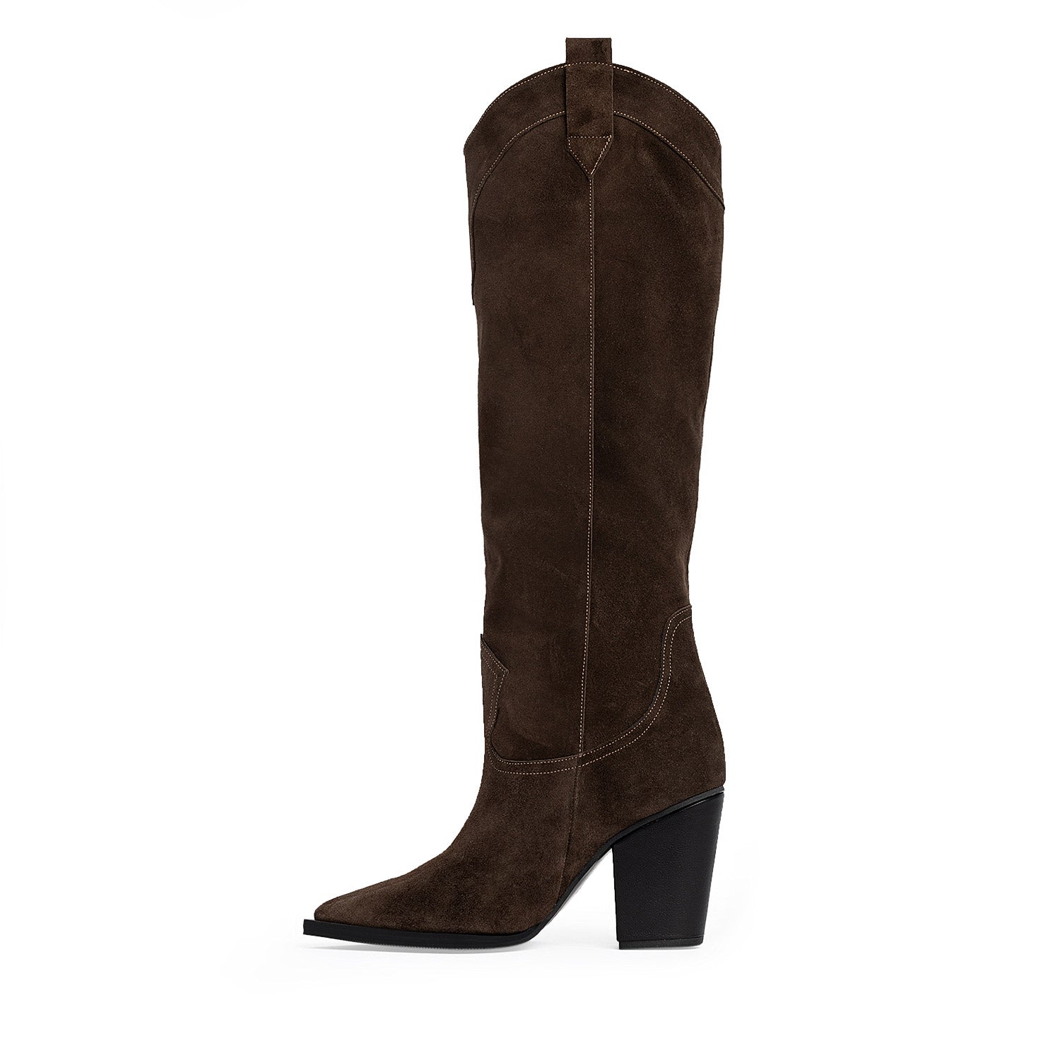 Velvet Spur Espresso Brown Suede Cowboy Boots
