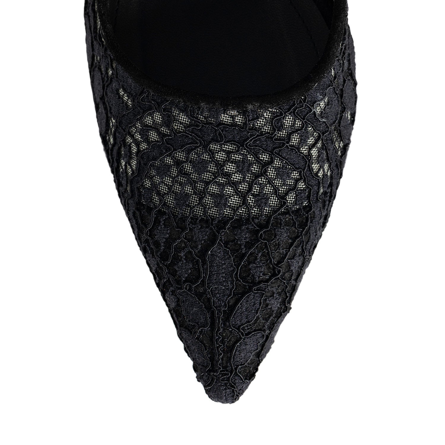 Éthérée Black Lace Stiletto Shoes