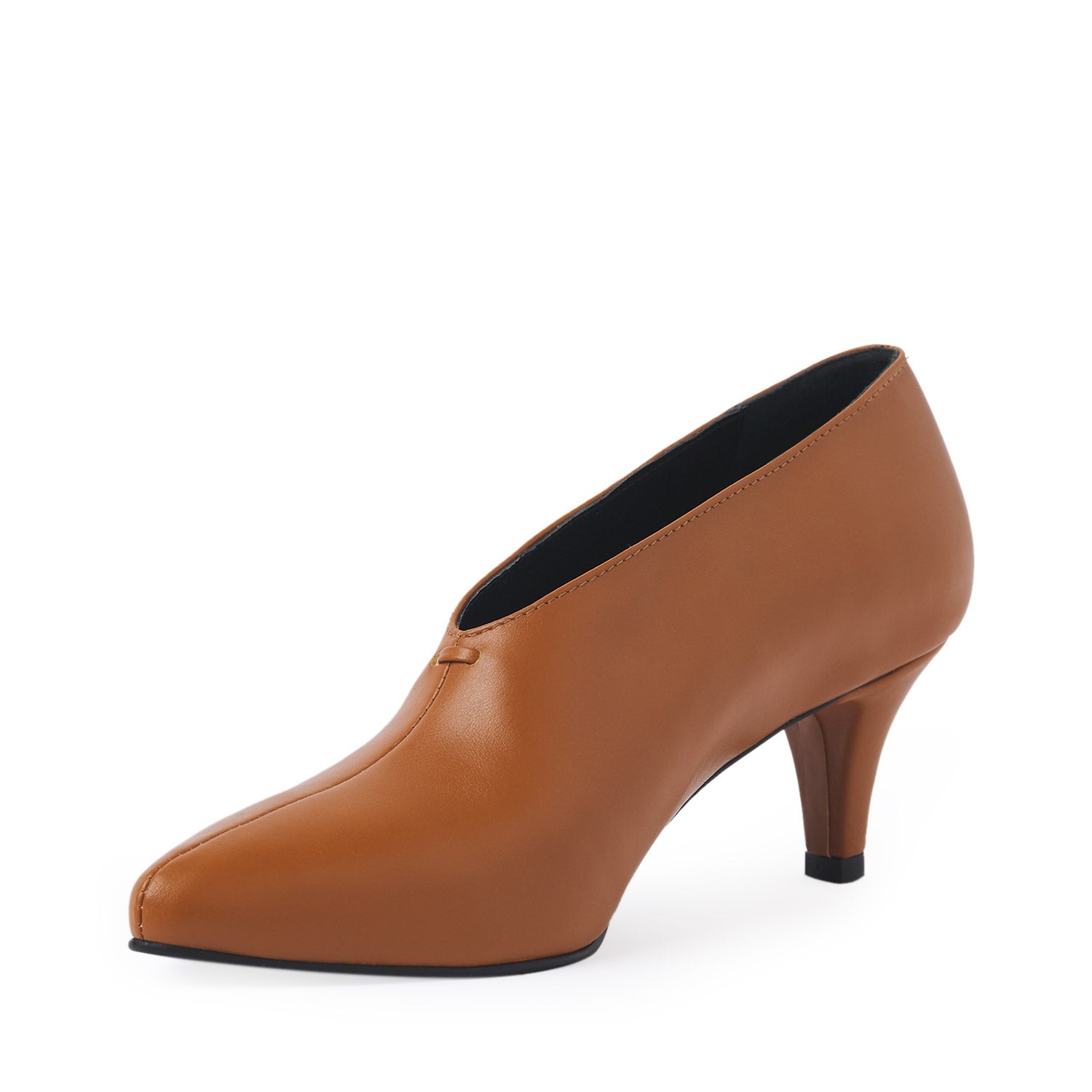 Interstellar Camel Nappa Leather Stiletto Shoes