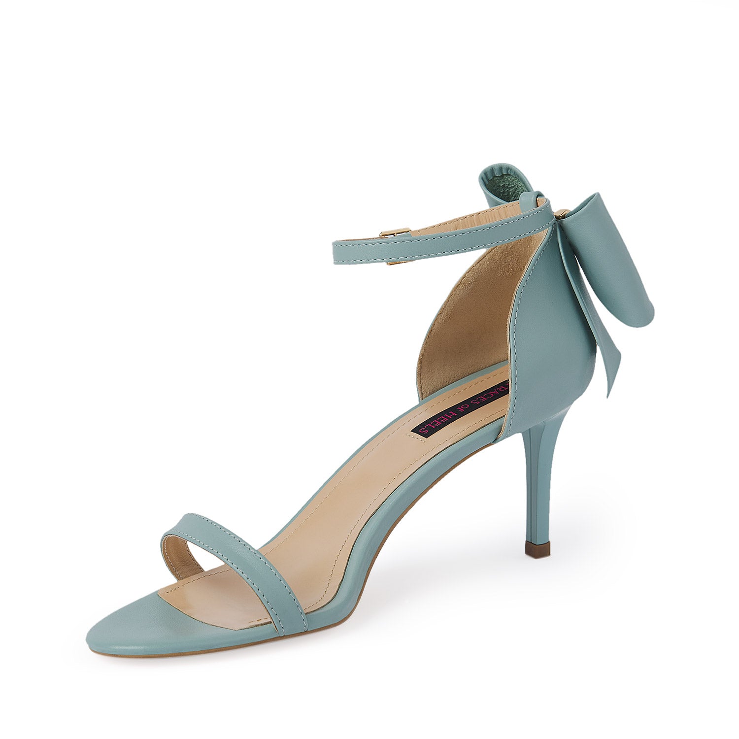 La Chica Romantica Dusty Blue Nappa Leather Sandals