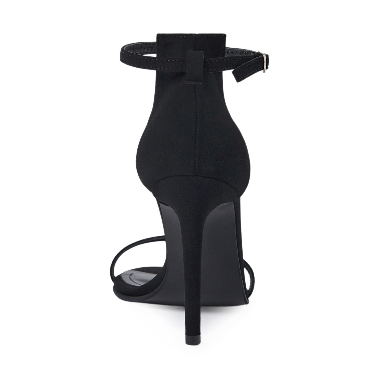 Mars Black Velvet Sandals