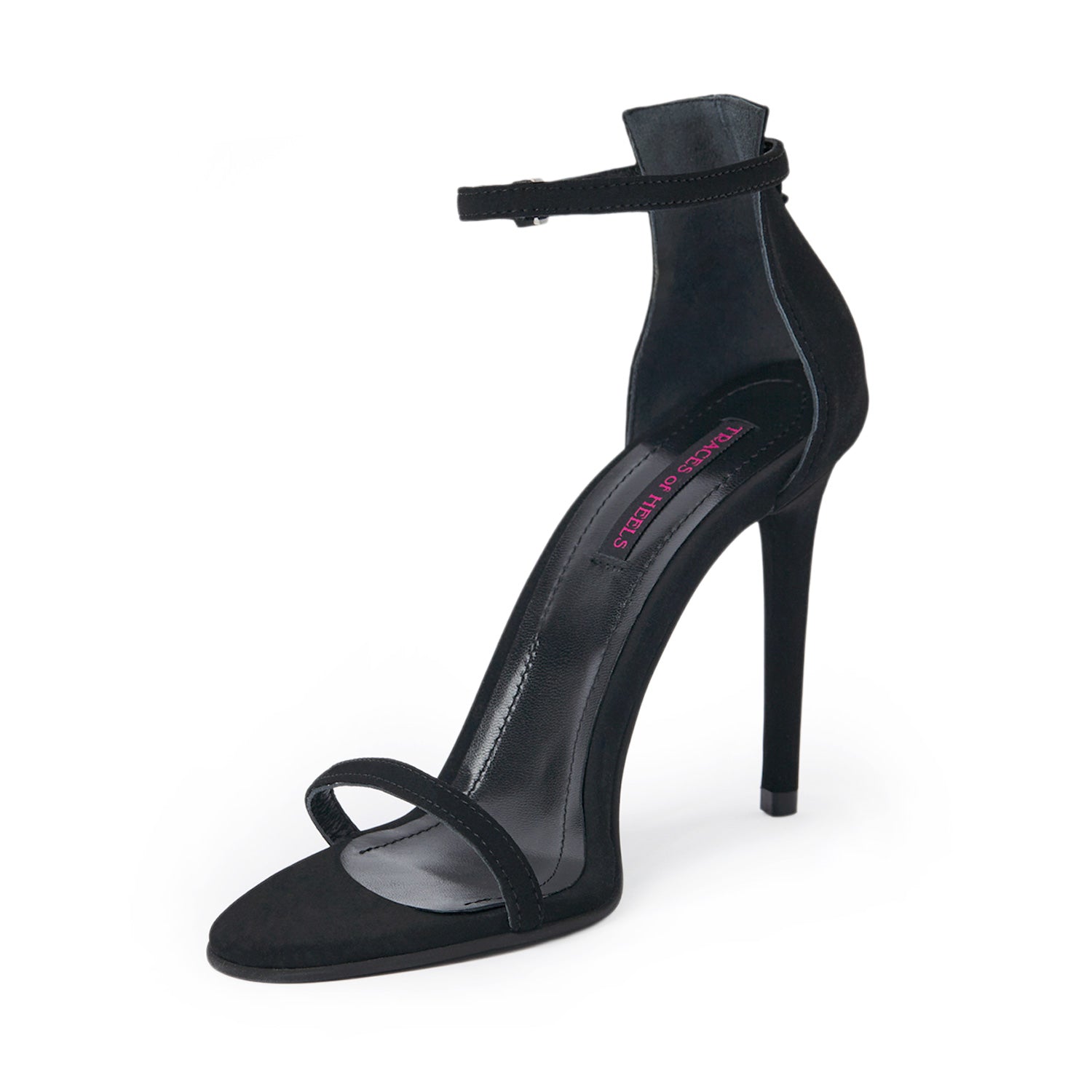 Mars Black Velvet Sandals