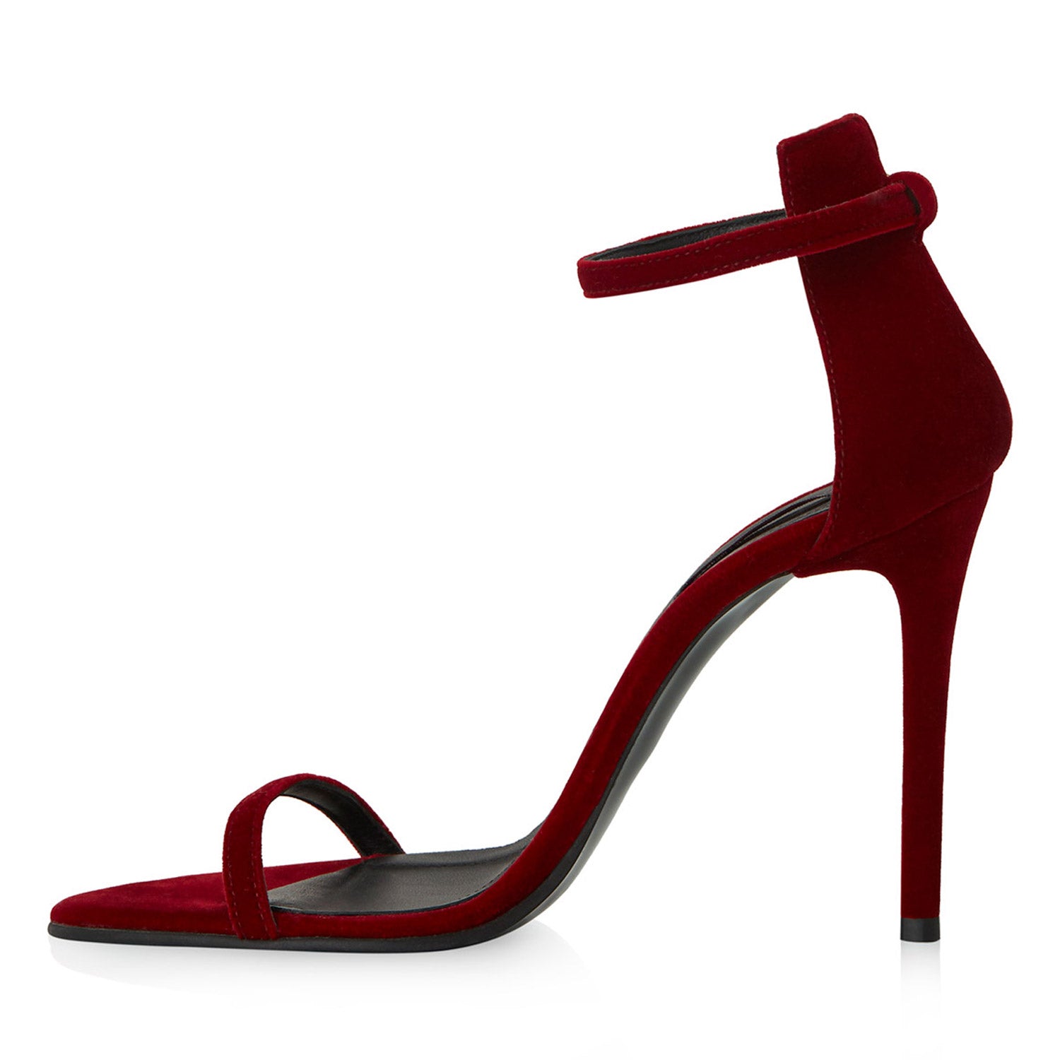 Mars Bordeaux Velvet Sandals