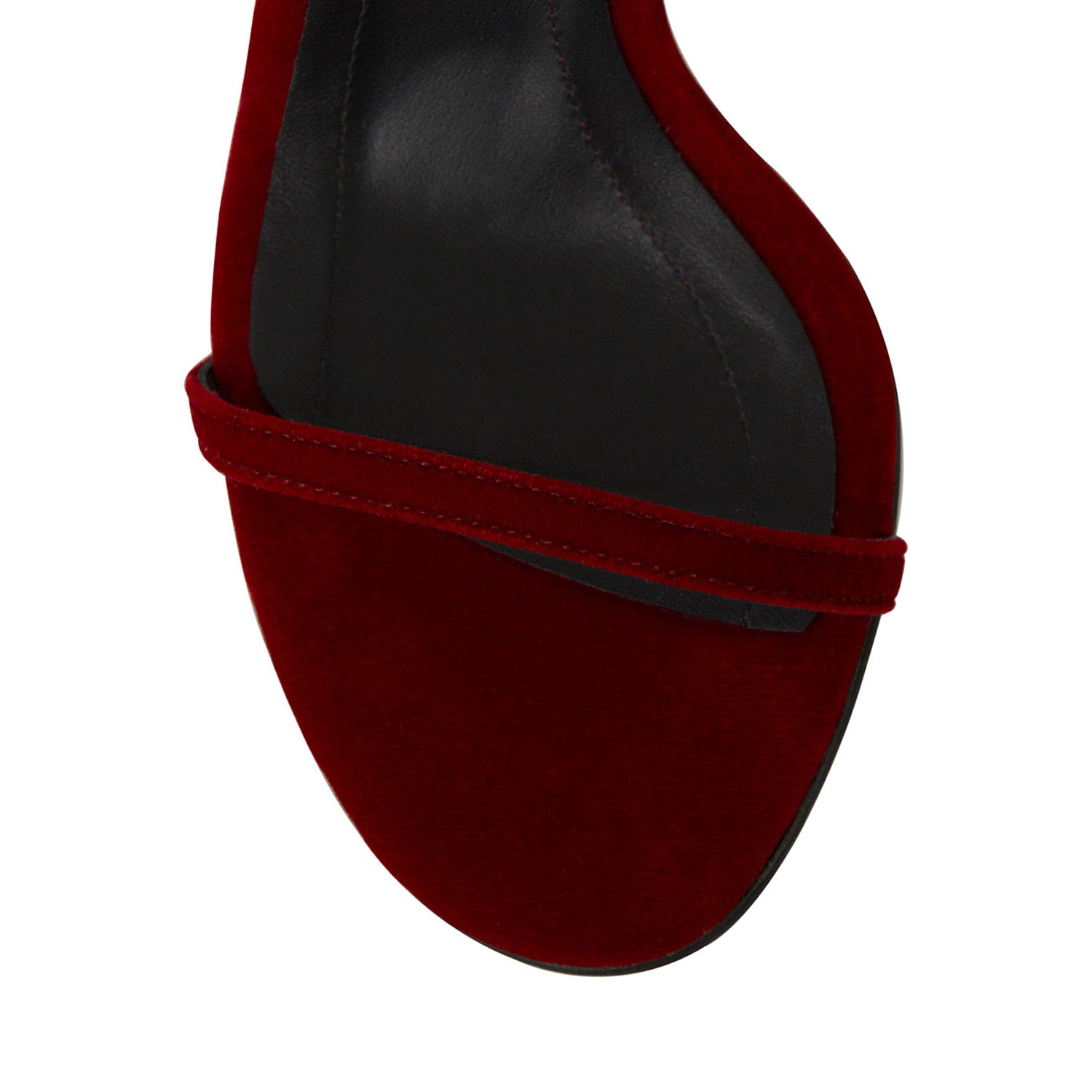 Mars Bordeaux Velvet Sandals