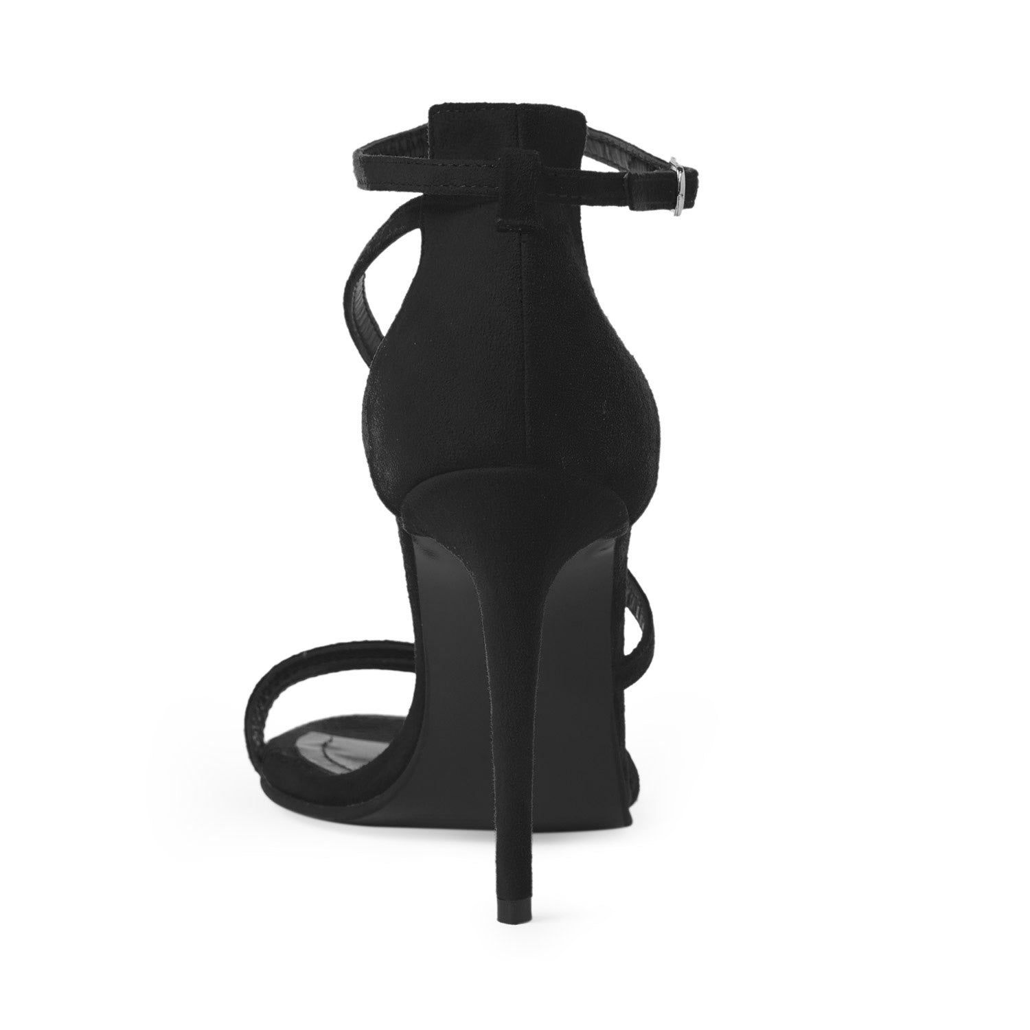 Mirror Mirror On The Wall Black Suede Sandals