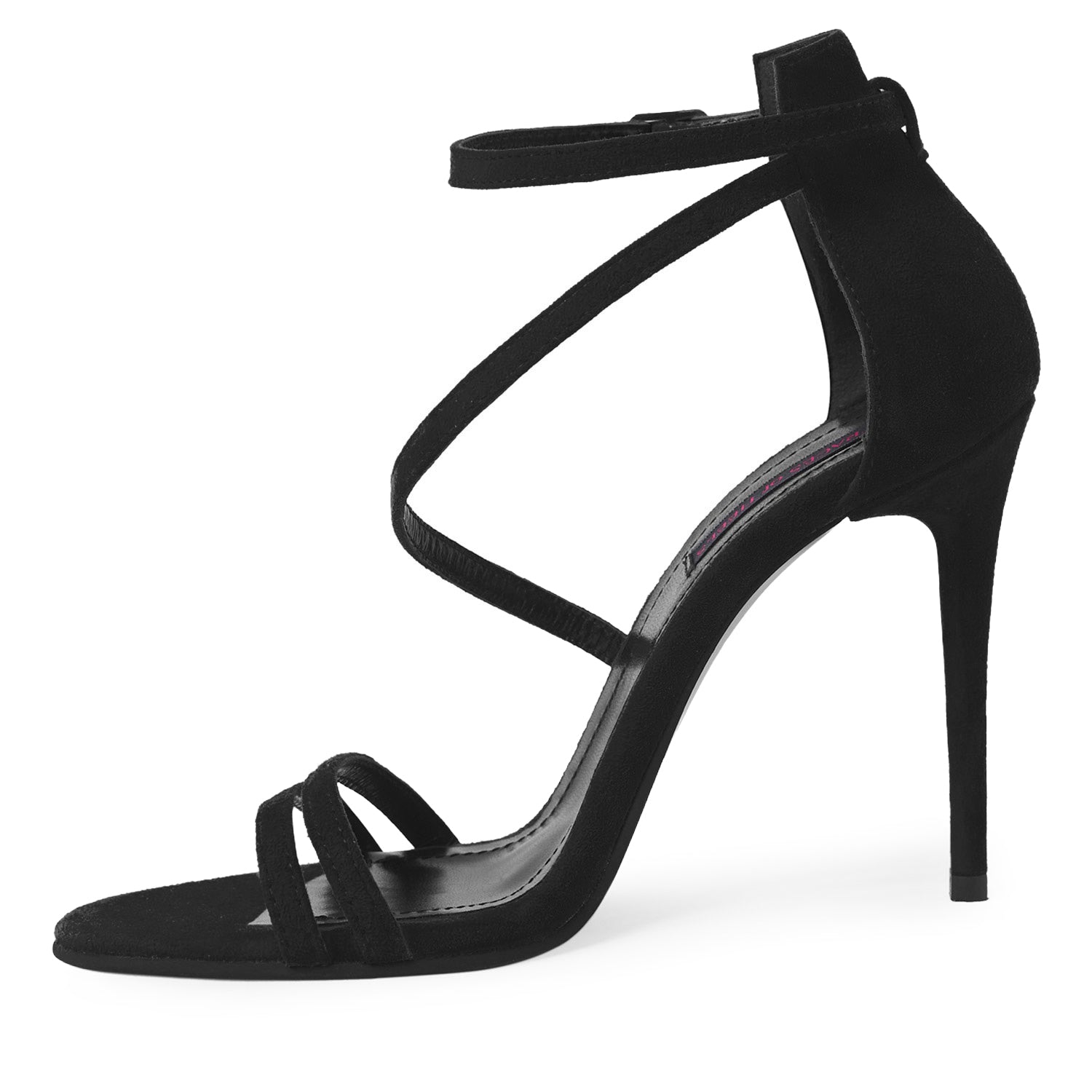 Mirror Mirror On The Wall Black Suede Sandals
