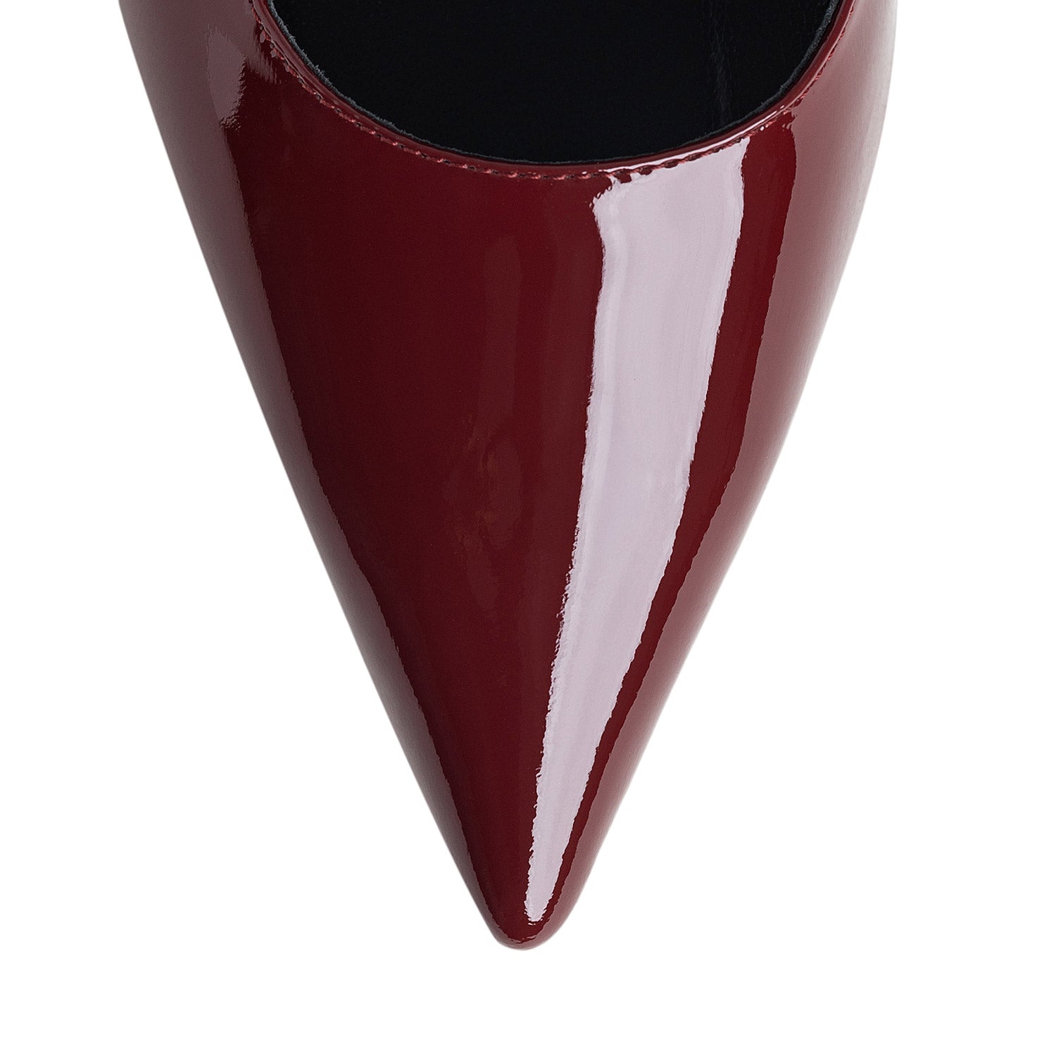 Extract De Sine Bordeaux Patent Leather Slingback Shoes