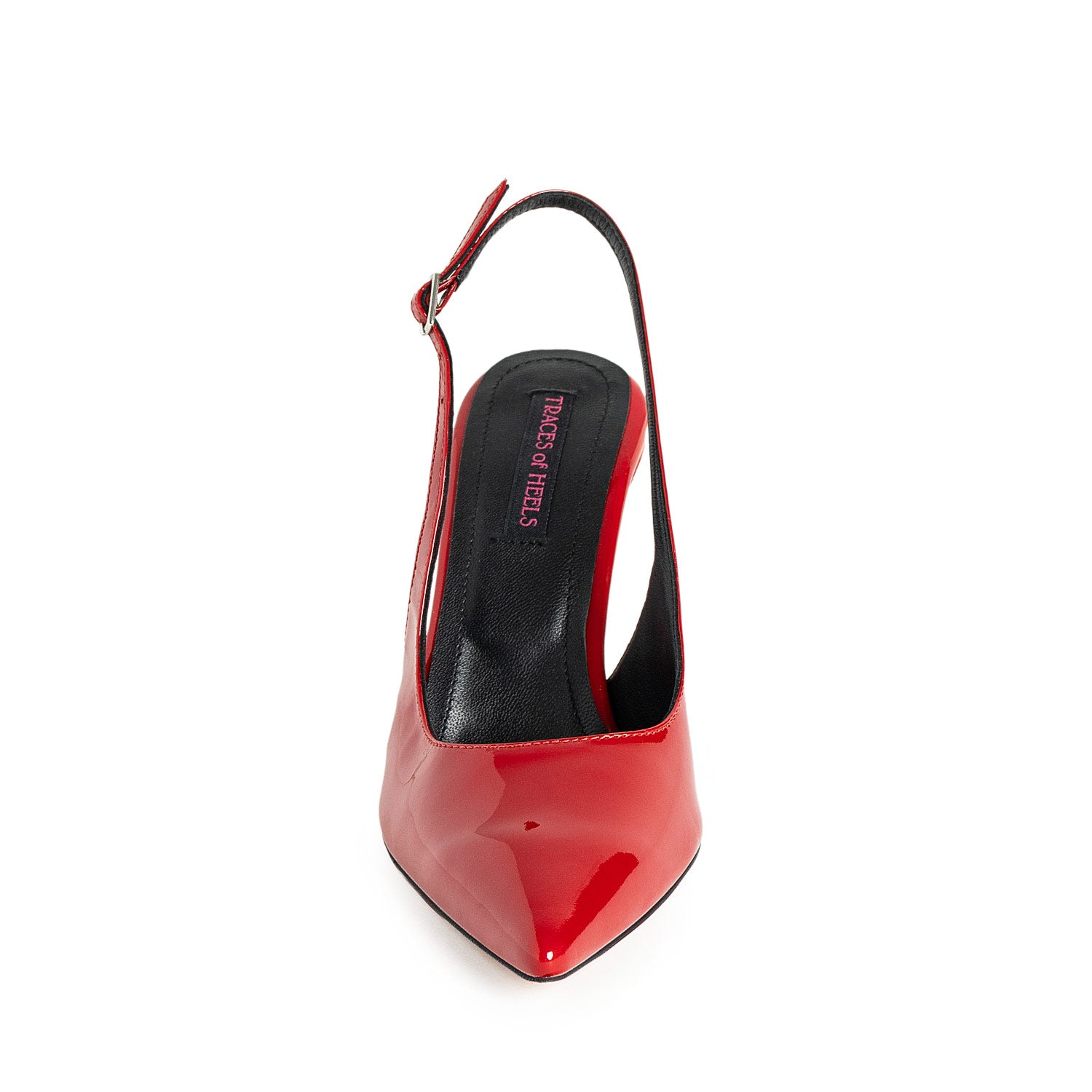 Extract De Sine Red Patent Leather Slingback Shoes