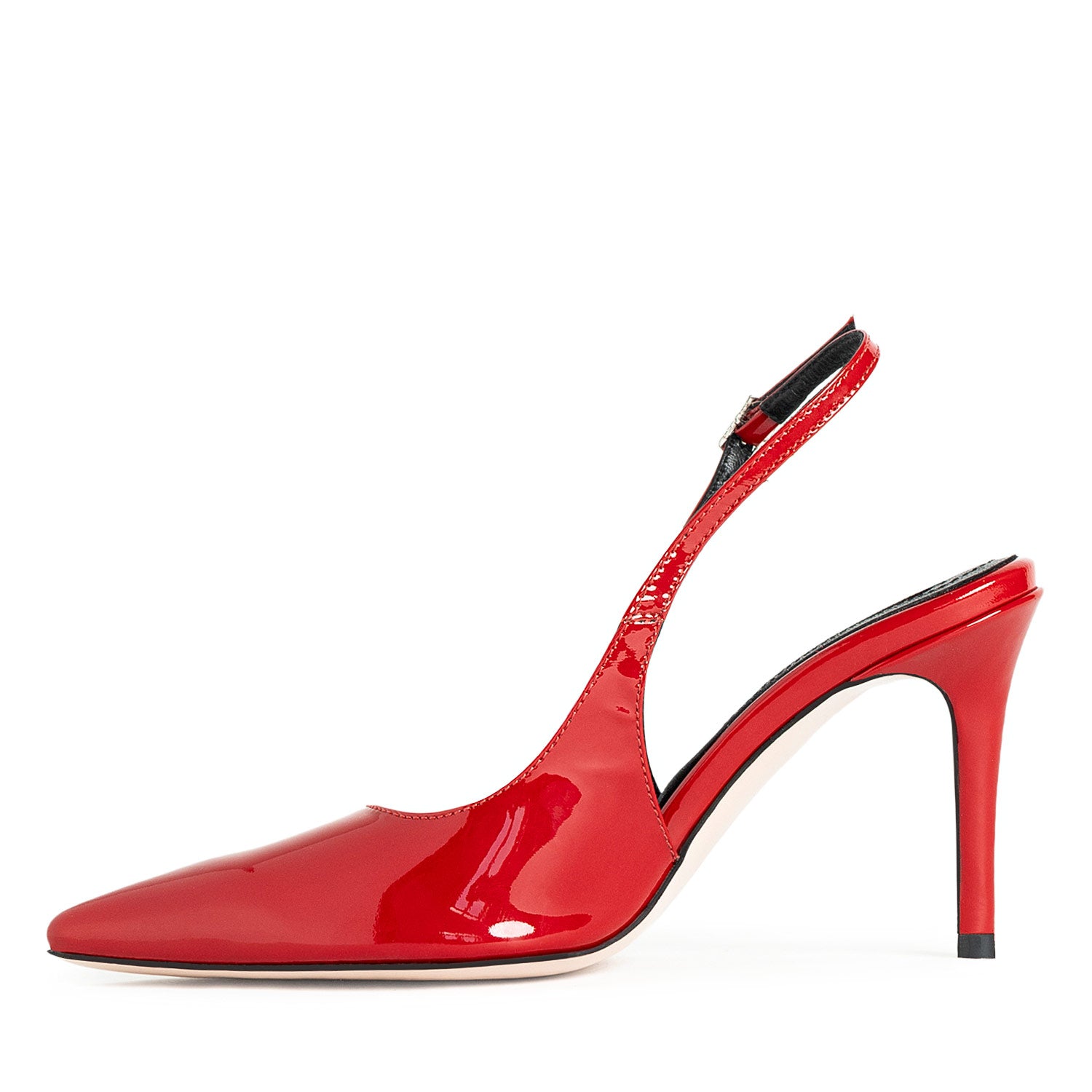 Extract De Sine Red Patent Leather Slingback Shoes