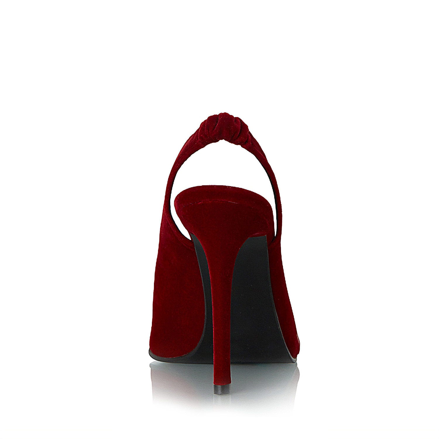 Heliosphere Bordeaux Velvet Slingback Shoes