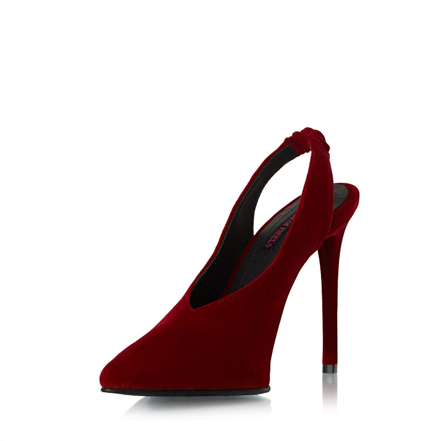 Heliosphere Bordeaux Velvet Slingback Shoes