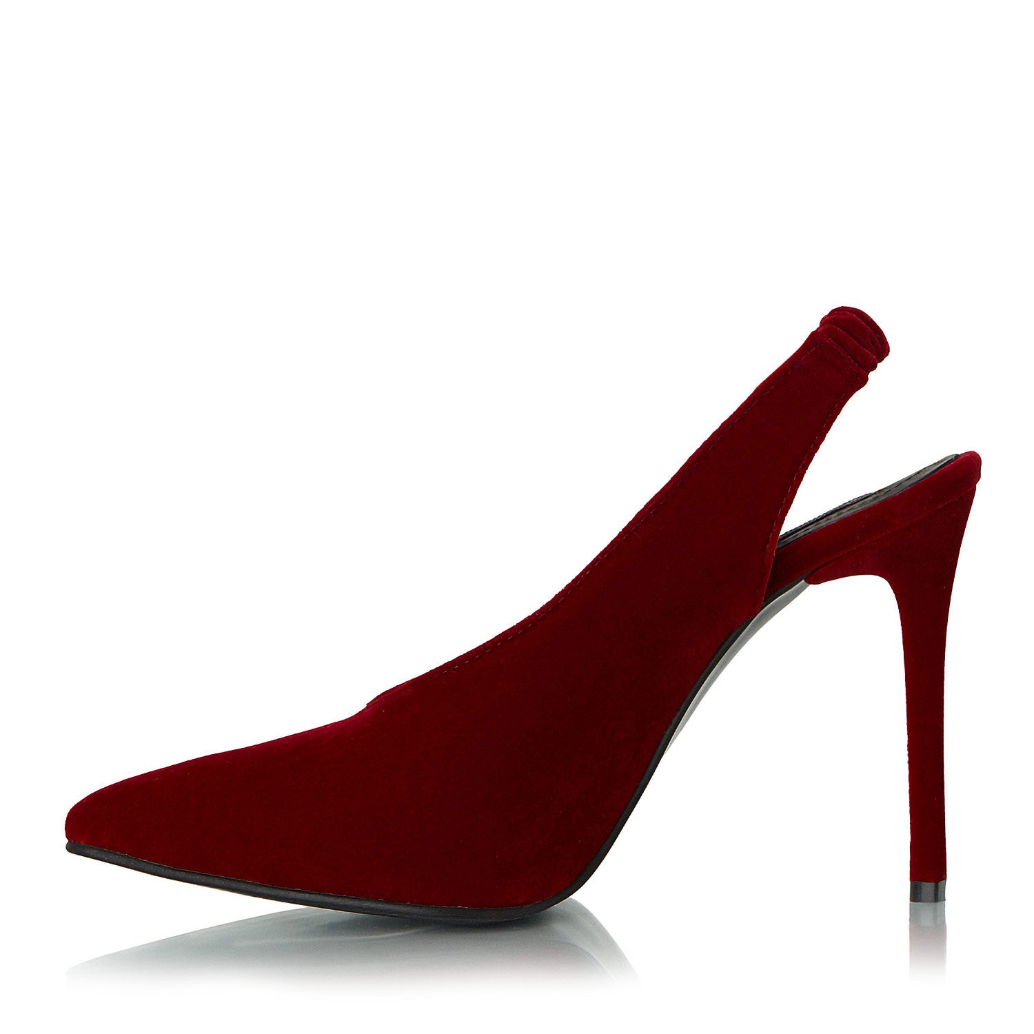 Heliosphere Bordeaux Velvet Slingback Shoes