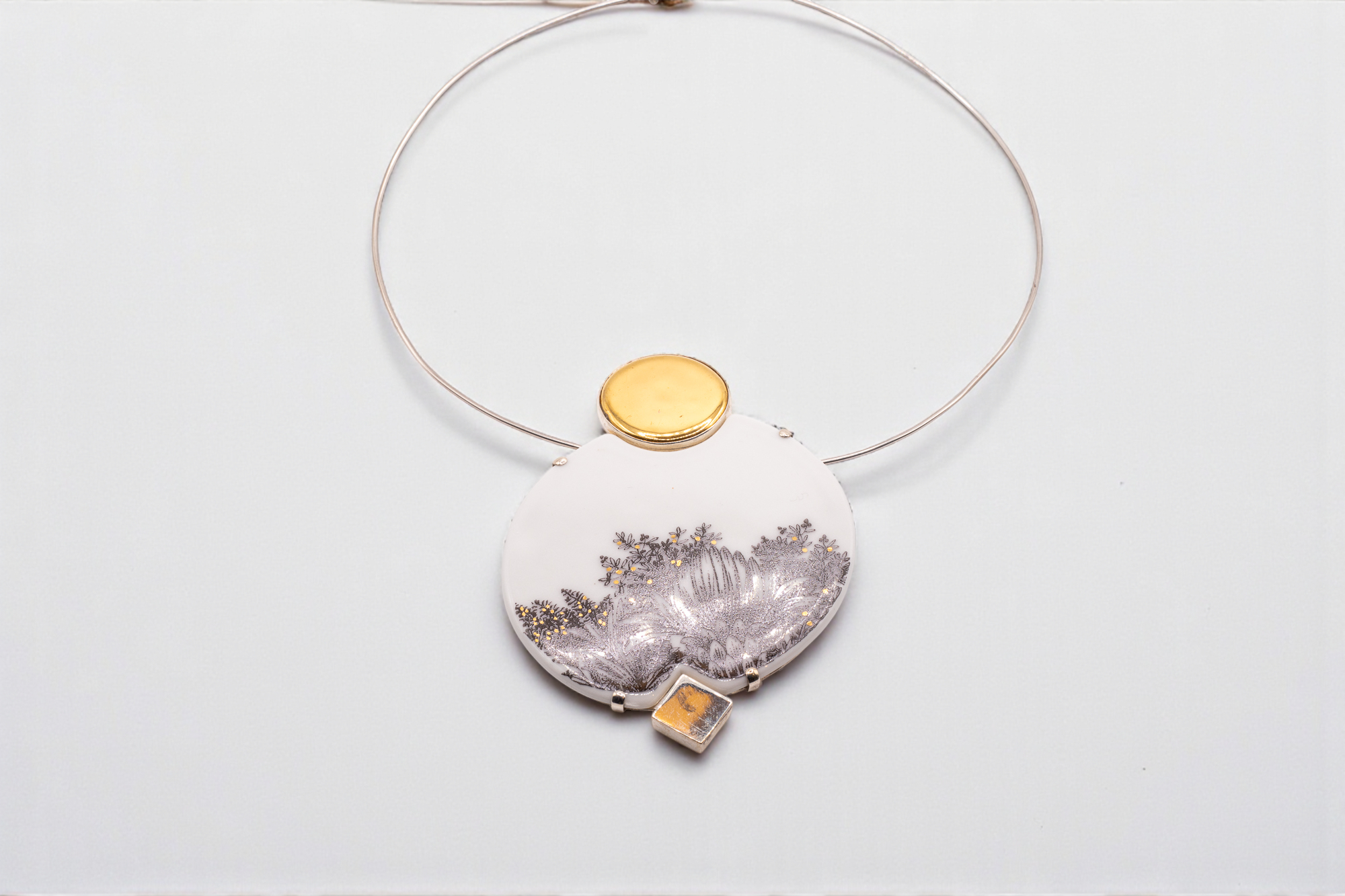 Brooch with Garden Detail and Small Mirror